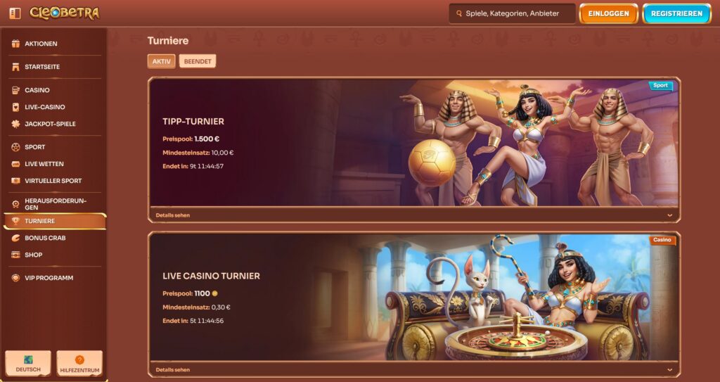 Cleobetra Turniere