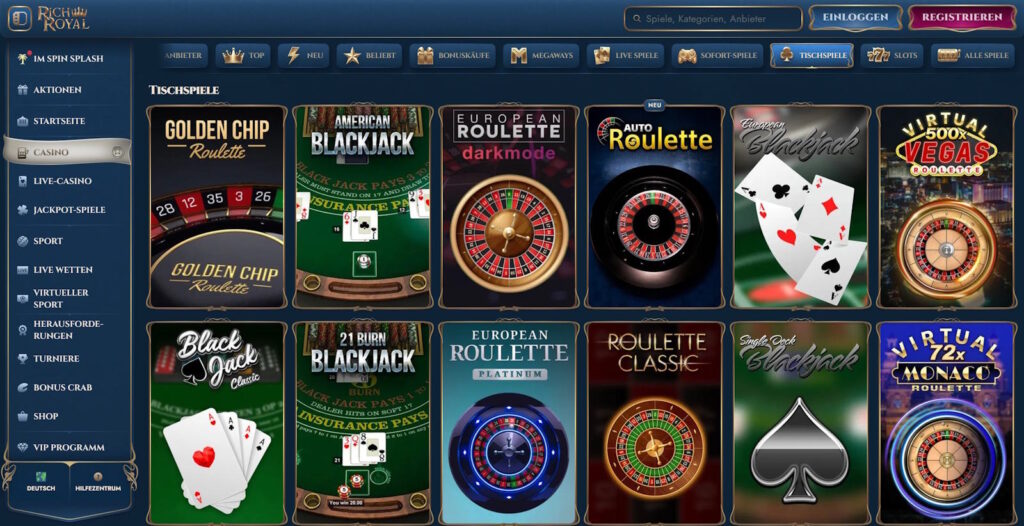 RichRoyal Casino Tischspiel